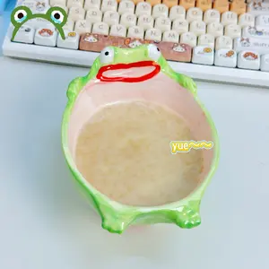 Ceramic Frog Handle Funny Coffee Mug - 3D Painted Animal Design, White & Green Cute Cup, Ideal Festival Gift for Men & Women, Great Souvenir for Zoo & Amusement Park