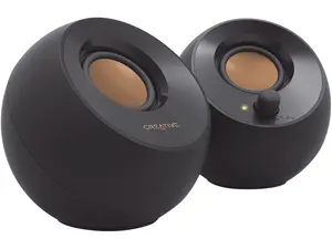 Creative Pebble V2 USB-Powered Desktop Speakers with Far-Field Drivers and Passive Radiators for Pcs and Laptops (Black)