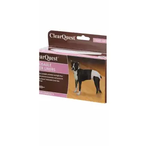 ClearQuest Disposable Diaper Liners for Pup Pants & Male Wraps - Waterproof Non-Woven Polyester - Light Absorbency - 22 Count