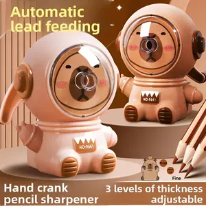 Manual Pencil Sharpener, Adjustable Lead Thickness, Hand-Cranked Automatic Sharpening Tool, Ideal for School & Office Use