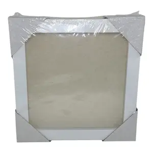 Vintage-Style 8x8 Shadow Box Frame - Pine Wood with Linen Back
