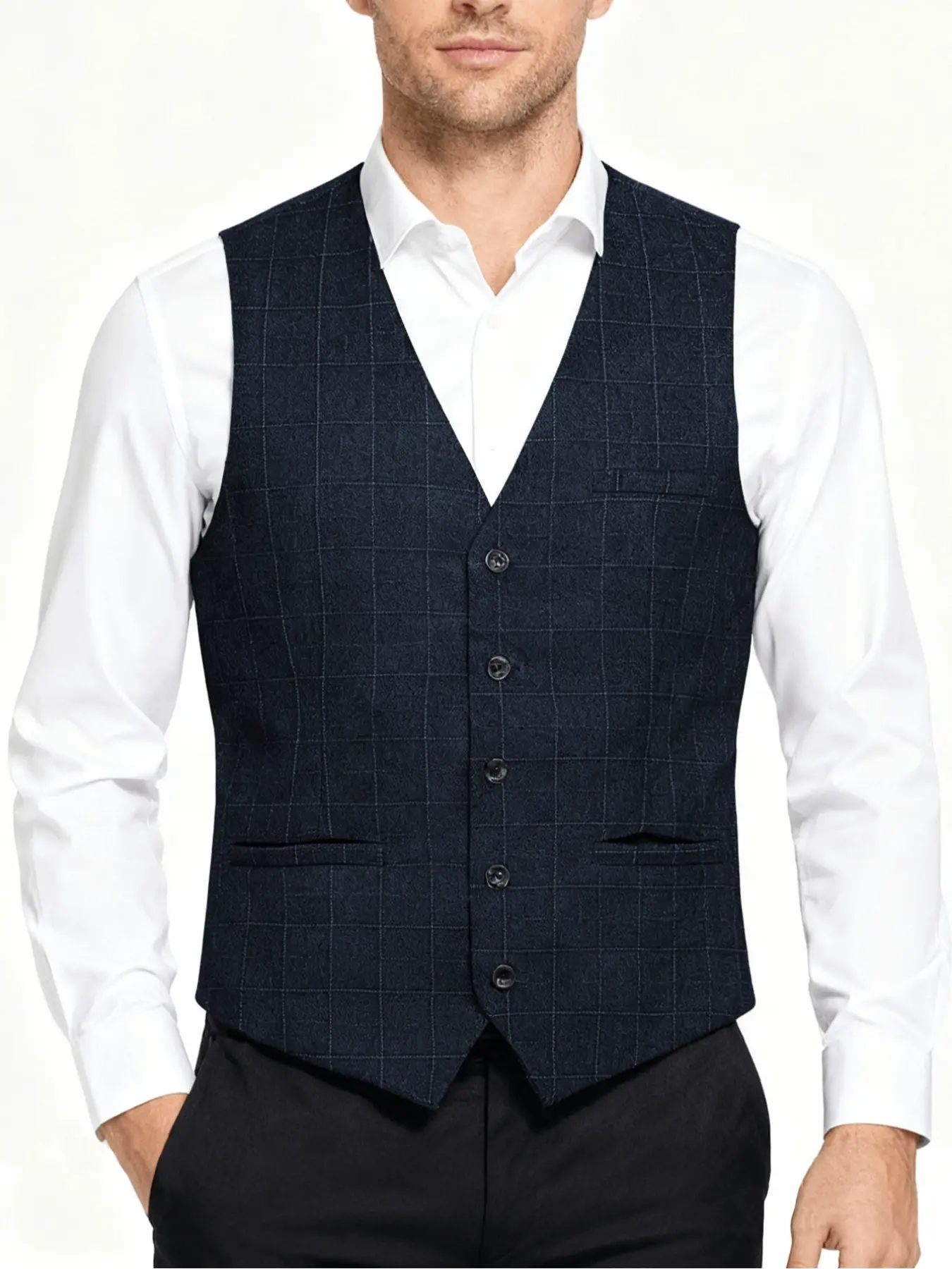 Men's Formal Slim Fit Sleeveless Vest, Formal Wear, Essential for Business  Meetings, Office Style, Semi-Formal Occasions, Fashionable Professional  Clothing - TikTok Shop