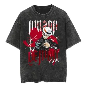 Demon Slayer Muzan Kibutsuji Vintage Distressed Oversized Graphic T-Shirt