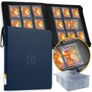 Blue Toploader Binder – Holds 252 Toploaders | 20 Toploaders Included