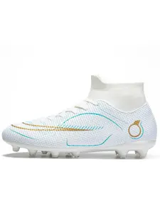 Professional High-Top Football Shoes with Long Nails, Outdoor Lawn Nail Shoes, Training Competition Sports Ball Shoes for Men/women Football Field Boots