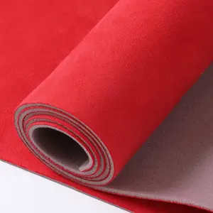 Suede Headliner Fabric with Foam Backing Material 60" x 72" Red Interior Replacement Material for Car RV Boat Home Repair DIY Headliner