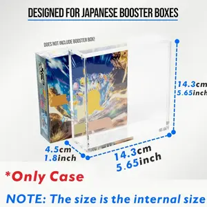 Acrylic Stackable Display Box for Elite Trainer Etb, Magnetic Dustproof with Cover, Ideal for Trading Cards & Collectibles, Trade Card Box
