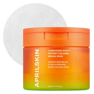 [APRILSKIN Official Shop] Carrotene IPMP Instant Calming Serum Pads (80pads) | BTS(Behind the Stage) Glow Pads: The K-Beauty Secret for Instant Calming & Makeup Prep |  220ml 7.43 fl. oz.
