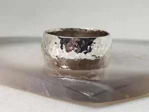 Hammered Sterling Silver band