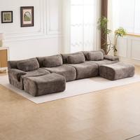 Dark Grey - 4 Seater + 2 Ottomans (148.2")