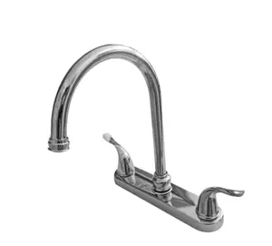 Avalon Hybrid 8 inch Kitchen Faucet U Spout with Swan Lever Handle Chrome Finish for Modern Kitchens