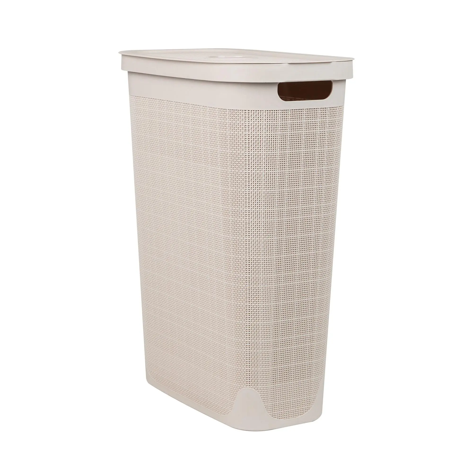 Mind Reader Laundry Hamper, Clothes Basket, Lid, Linen Design Mind Reader Laundry Hamper, Clothes Basket, Lid, Linen Design