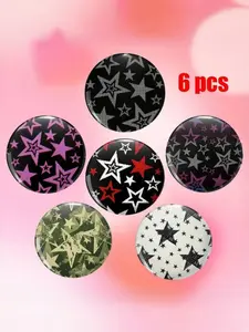 Cute Cartoon Pattern Pin Badge, Unique Plastic DIY Button, Creative Holiday Accessories for Jeans, T-Shirts, Backpacks & Hats