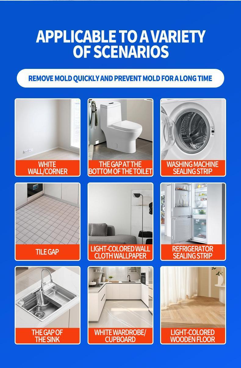 Wall Mold Remover 240ml Liquid Spray for Fast Effective Mold Removal Prevents Regrowth Special Formula Household Cleaner Sterilization and Mite Removal