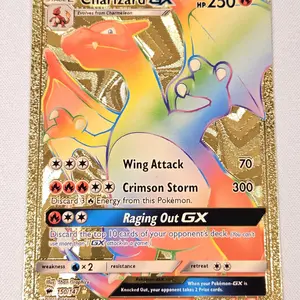 Charizard Rainbow Gold Foil Fan Art card