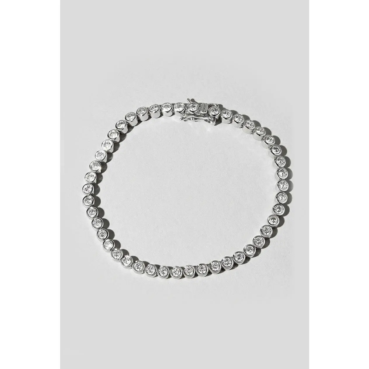 Silver Bezel Tennis Bracelet