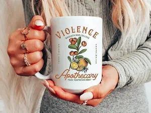 Violence Apothecary Mug, Basgiath War College Cup, Fourth Wing Mug, Book Lover Gift, Fantasy Lover, Fourth Wing, Violet Sorrengail Mug