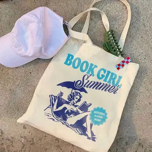 Book Girl Summer Tote Bag | Funny Reader Book Addict Book Lover Bookish Gift For Her Beach Reads Romance Reader Book Addict BookTok Bag Gift
