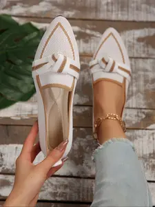 Women's Fashionable Breathable Mesh Flat Shoes, Netted Ballet Flats, Casual Comfortable Slip on Shoes for Daily Wear, Lightweight Breathable Shoes for All Seasons, Girl