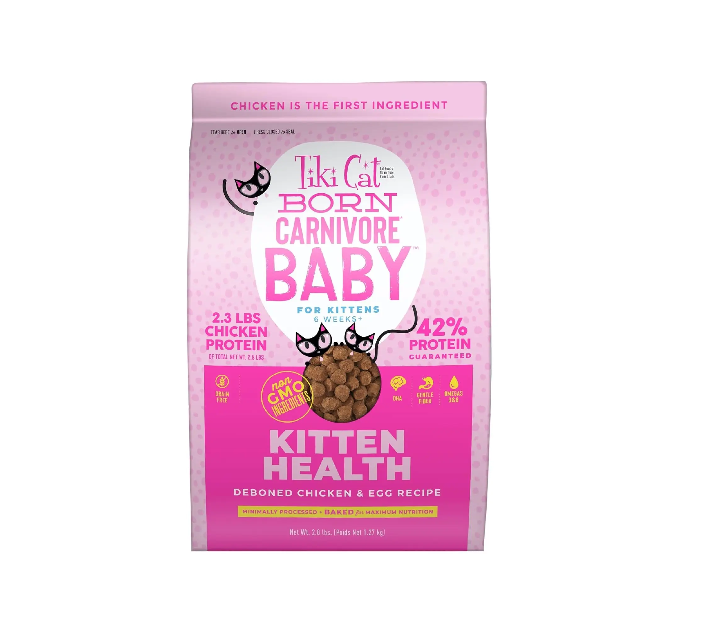 Tiki Cat Born Carnivore Baby, Chicken & Egg, 2.8 lbs Bag