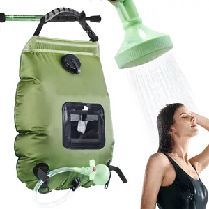 JOYTUTUS Solar Shower Bag - Summervibes- 5 Gal/20L Solar Heating Camping Shower Bag | Removable Hose | On-Off Switchable Shower Head | Ducha Portatil | Traveling Shower | Portable Shower for Beach Swimming, Hiking fathersdaygift
