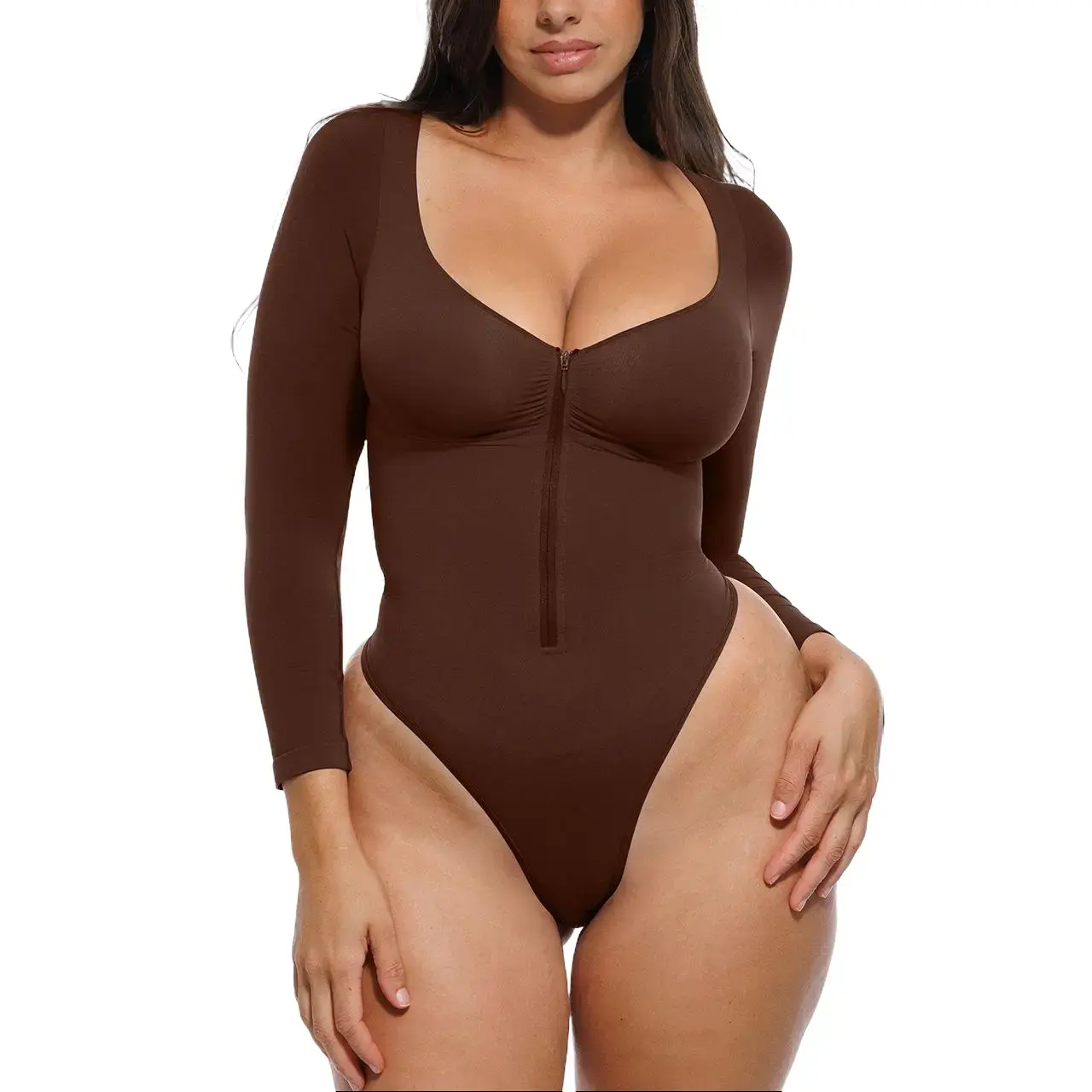 Shapellx Seamless Full-Body Zipper Shaper with Bust Support