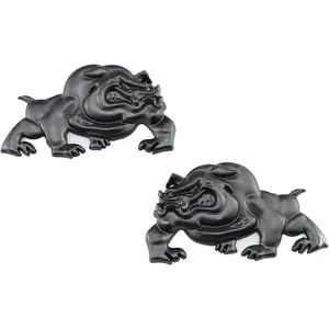 Custom 2X Devil Dog Truck Sticker Bulldog Car Emblem Badge Metal Funny Edition Nameplate Decal for Side Rear Tailgate Bumper Cute Car Decoration Decor Exterior Accessories (Black)