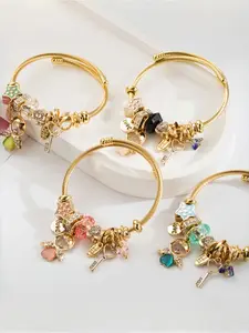 Fashion Colorful Beaded Bracelet, Fashion Jewelry for Party, Daily Clothing Decor, Trendy All-match & Exquisite Jewelry for Birthday Gift, Trendy Stack Bangle