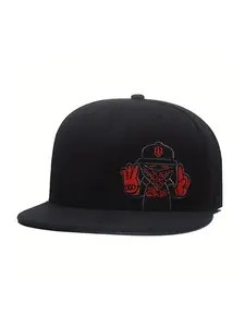 Unisex Cartoon Ninja Embroidered Baseball Cap, Lightweight Funny Fun Twist Adjustable Strap Outdoor Sun Protection Summer Hat, Adjustable Snapback Hat, Perfect for Travel Beach Vacation