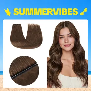 GOOGOO Butterfly Weft Hair Extensions Human Hair Genius Weft PU Hole OVO Weft-thin,Double-layered Straight Hair One Piece Remy Human Hair#Summervibes