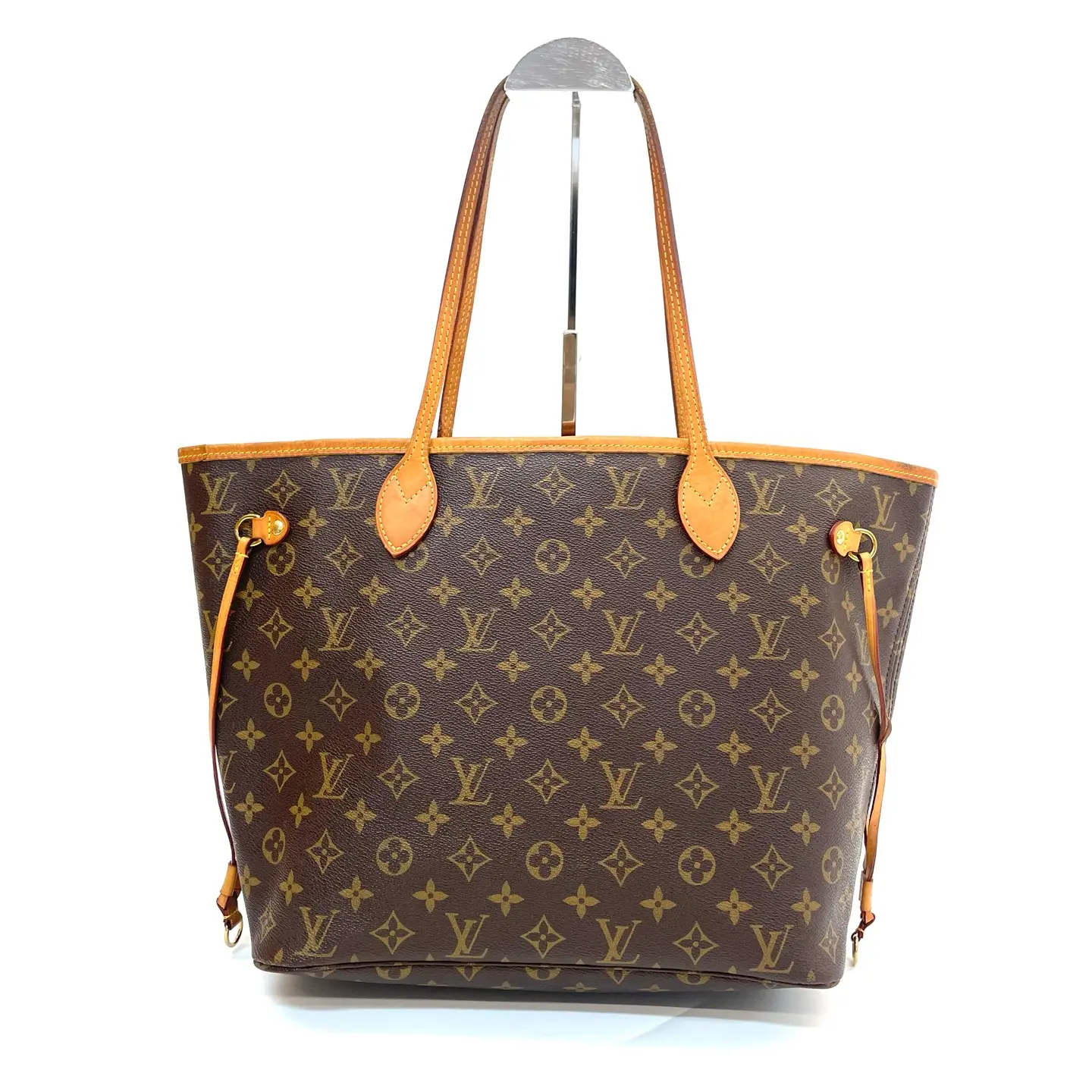 Pre-owned Louis Vuitton LV Monogram Neverfull Tote Bag with Red Interior, Base Length 32cm N24928975