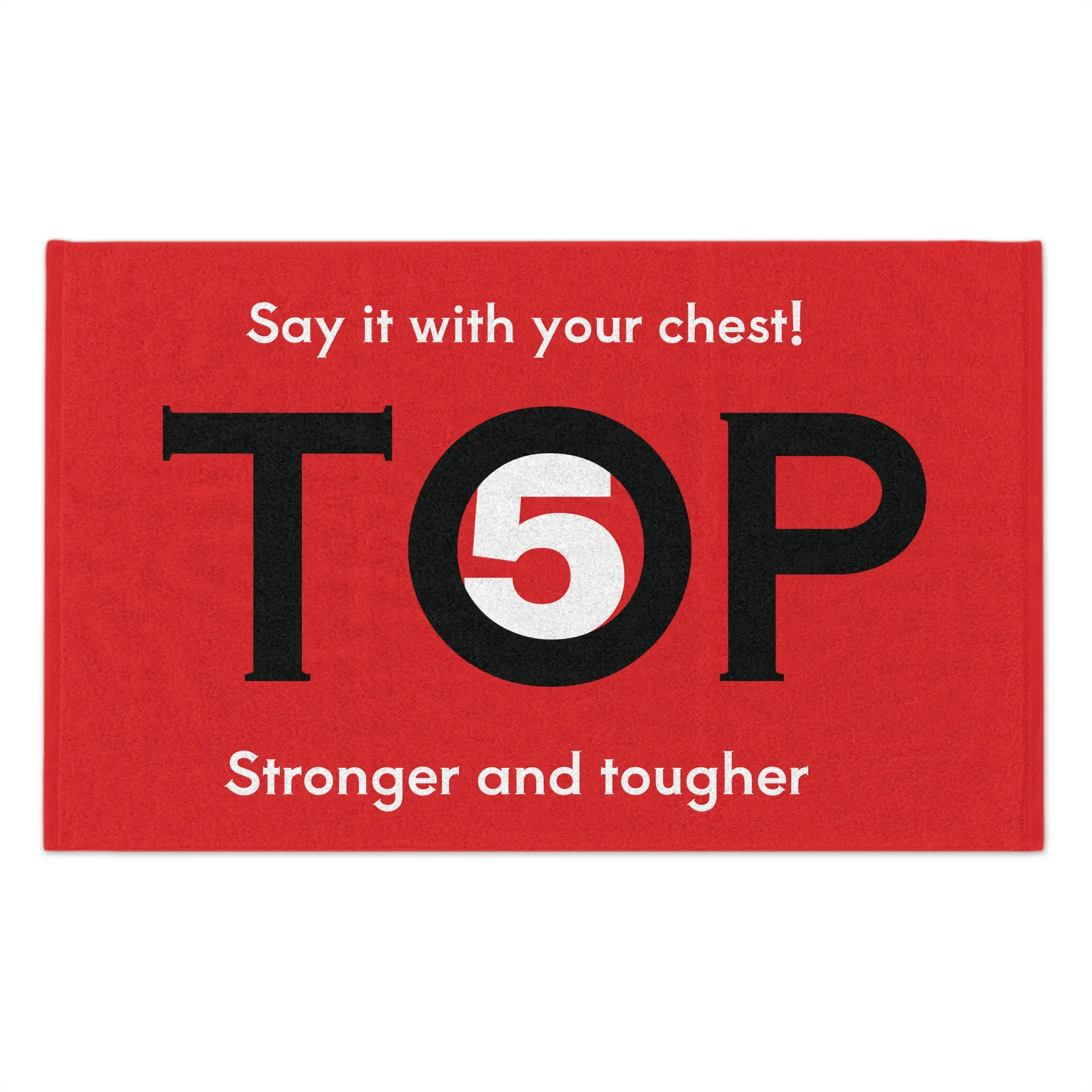 Copy of Top5's Motivational Rally Towel - Perfect for Sports, Workouts, Fitness Events, Cheerleading and Gym Sessions, Say It with Your Chest!