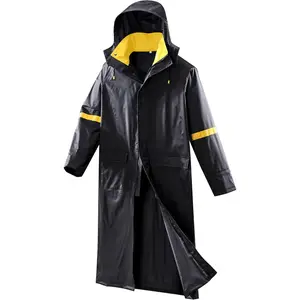 Classic long rain coats for men hooded raincoats rainwear for waterproof work breathable rain jacket poncho