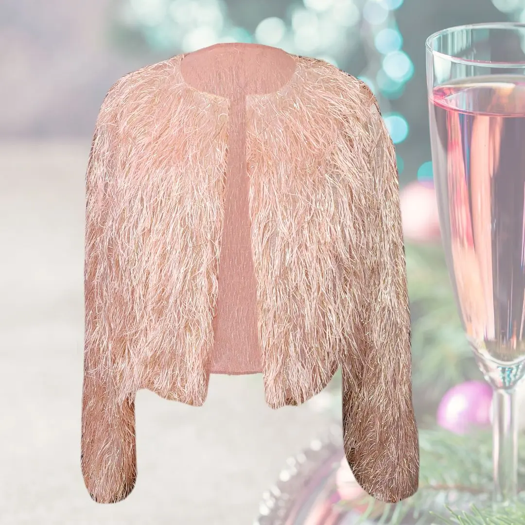 Eyelash Fur Jacket - Faux Fur Coat with Framed Sleeves, Comfortable Fit for Women, Coats & Top in Faux Fur Material