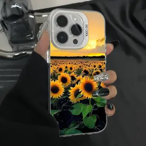 Cute Sunflower Floral Blooms Design Shockproof Phone Case For iPhone 7 8 X Xsmax 11 12 13 14 15 16promax Samsung S24 S23 S22 S24ultra S23ultraS22ultra
