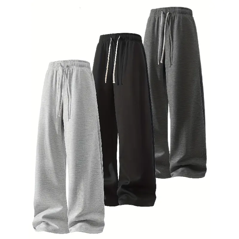 Women's XXL 3-Piece Autumn Winter Sporty Outerwear Set - Soft Knit Workout Joggers, Loose-Fitting, Elastic Waistband with Drawstring, Double Side Utility Pockets, Twill Fabric, Machine Washable, Sporty Chic Versatile, Female, Trendy Versatile, Sporty Spor