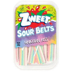 Unicorn Kiss Sour Belts Candy | Zweet | 10 oz