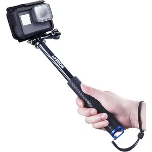 Extendable Action Camera Selfie Stick, 19" Sports Cameras Selfie Stick Pole Waterproof Telescoping Pole Monopod for DJI OSMO, AKASO, SJCAM, YI, Victure, Qumox, Crosstour