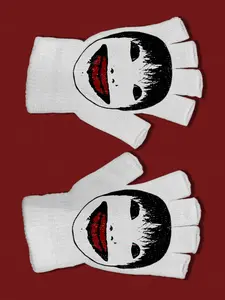 Halloween Dark Street Gloves, Fun Cool Warm Clothing Accessories, Slim-Fitting Cartoon Pattern, Moderate Fabric, All Seasons, Winter Gloves