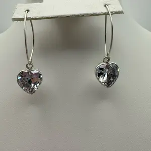 925 Sterling  Silver Heart Earrings - Aretes de Corazon Plata 925