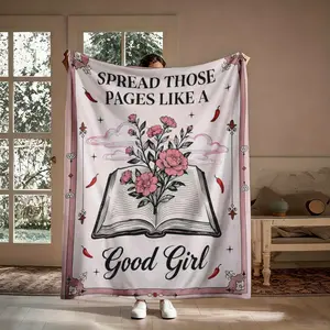 Cozy Spicy Book Themed Blanket Women Reader GiftPlayful Dark Romance Nerd Throw Perfect For Snuggling Reading Sessions BookTok Community Bed Sofa Essential
