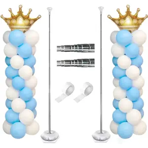 Balloon Column Stand Kit, 7 Ft, Set of 2, Decoration for Birthday, Wedding, Baby Shower (set of 2)