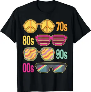 Soft Casual Cotton Knit Short-Sleeve T-Shirt - Stylish 70s-90s & 00s Graphics Print Sports Top for Theme Costume Party Outfits