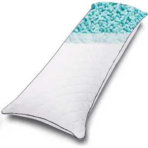 Body Pillow, Memory Foam Body Pillows for Adults Sleeping, Long Pillow for Bed, Big Large Firm Full Body Pillow for Side Sleeper, 20x60 Inch (White)