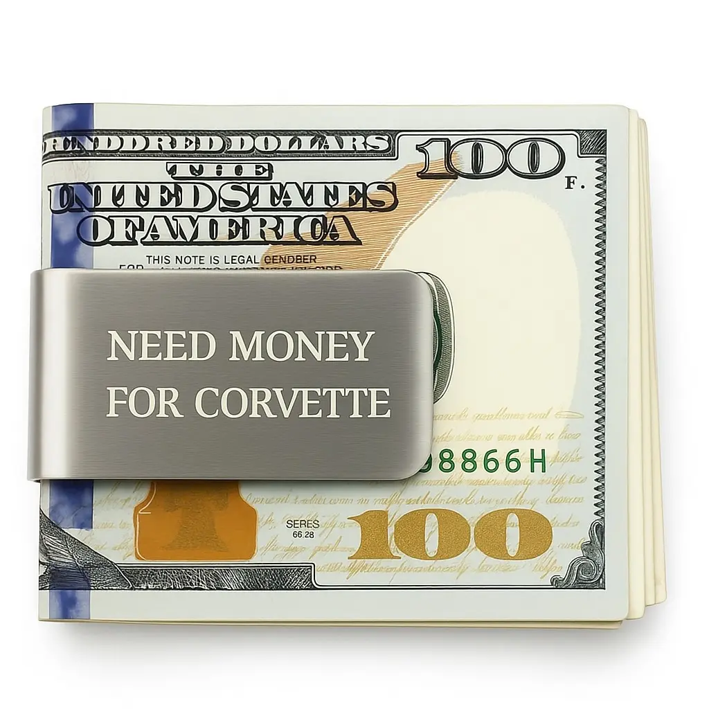 Need Money for Corvette Money Clip - Stylish Design for Everyday Use mens wallet men Need Money for Corvette Money Clip - Stylish Design for Everyday Use mens wallet men
