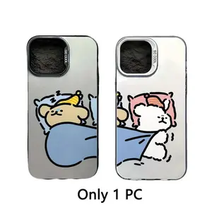 Couple Style Little White Dog Apple Phone Case Cover 16/15/14/13 iPhone 12/11/14 Pro Max 8/7/X
