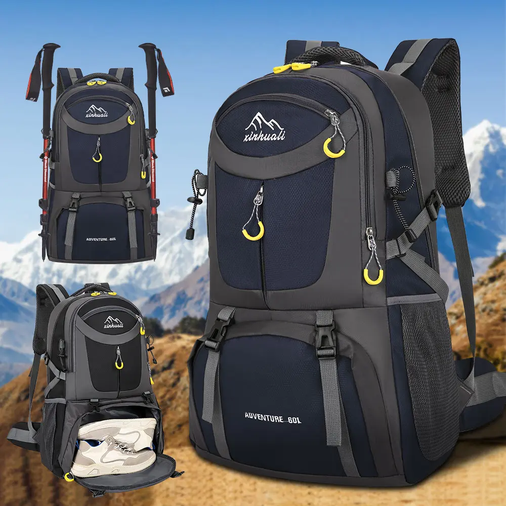 Outdoor backpack, large-capacity sports bag, dedicated backpack for outdoor rock climbing and hiking, large-capacity waterproof travel backpack, all-gender outdoor camping backpack,Back to School Backpack，book bags，Black Friday