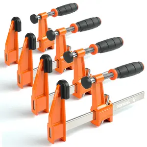 6 inch Bar Clamp Set, 4 Pack Steel F Clamp Light Duty, 300 lbs Load Limited, for Woodworking, Metalworking, DIY tool set gifts for him christmasgiftideas shopblackfriday