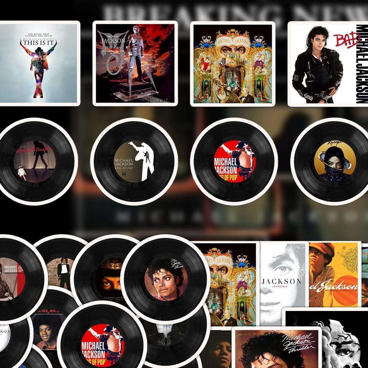 MJ Album Record Merch Stickers Waterproof for DIY Phone Tablet Journal Iconic Style Fans Must-Have