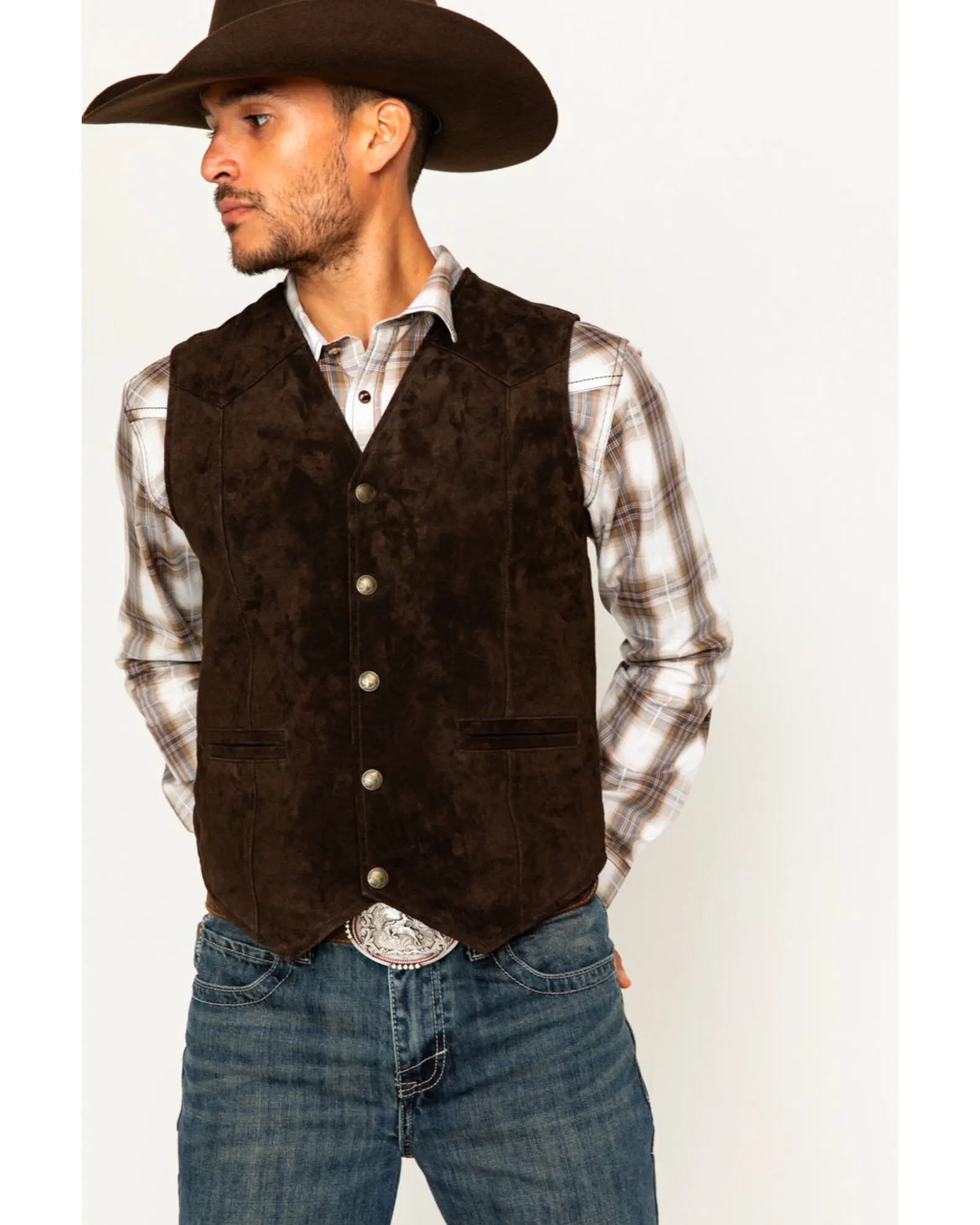 Men's Heathered Wool Vest